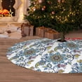 thumbnail image 6 of Sikiie Flowers and Butterflies 30-48 inches {designName} Print Christmas Tree Skirt Snowman Xmas Tree Skirt with Edge Christmas Decorations for Holiday Party36", 6 of 7