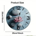 thumbnail image 2 of ZXCXRQFa Water Flower Zen Stone Natural Wall Clocks for Living Room Decor,Kitchen Clocks Wall Battery Operated - 10 Inch Round Bathroom Wall Clock Silent Non-Ticking, 2 of 7