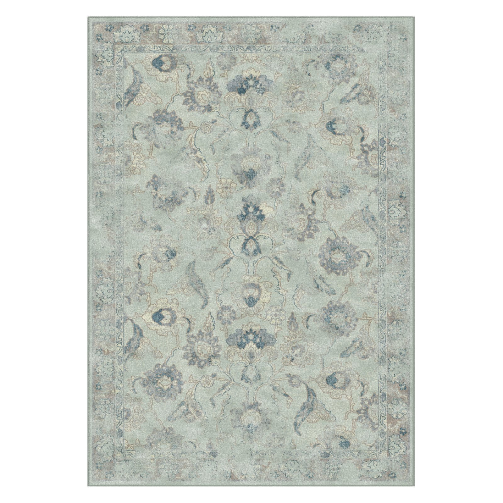 SAFAVIEH Vintage Bayon Traditional Area Rug, Light Blue, 3'3" x 5'7"