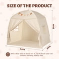 thumbnail image 4 of Carpa tipo tipi Sumbababy grande para niños con luces de estrellas y banderas, 4 of 8