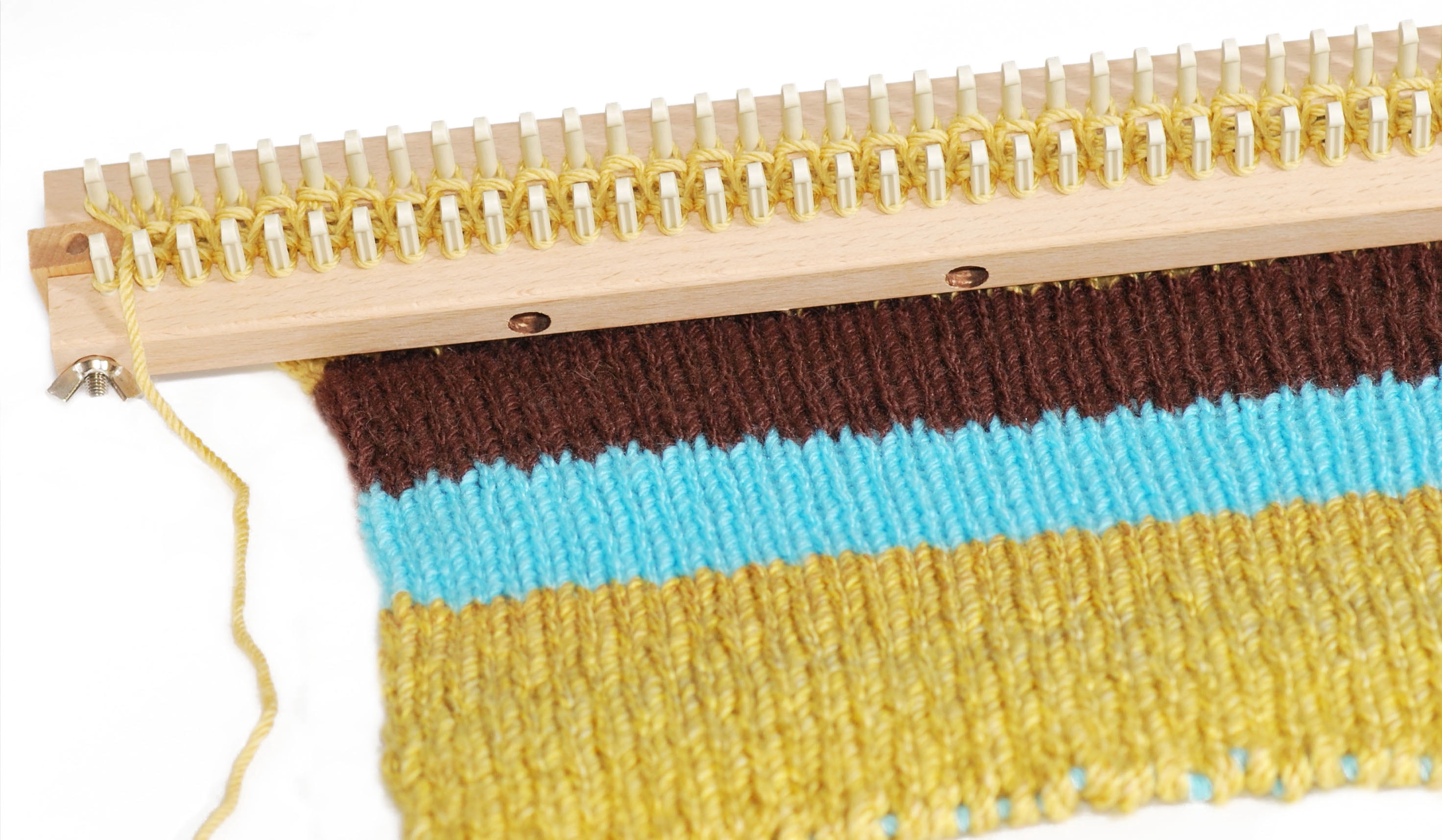 Authentic Knitting Board 28" Knitting Loom Board, 168 Pegs, Wood Adjustable Knitting Loom