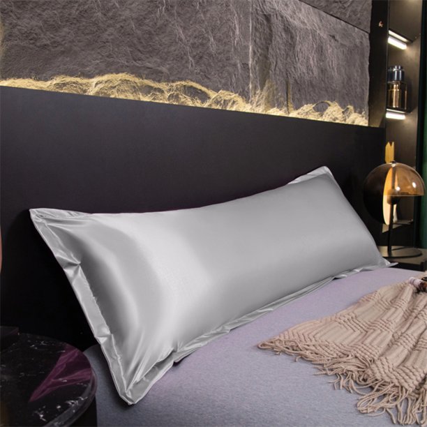 Funda de almohada larga de satén para dormir: funda impermeable para almohada corporal con material de seda helada suave, a prueba de fugas y transpirable, para dormitorio, hogar y descanso