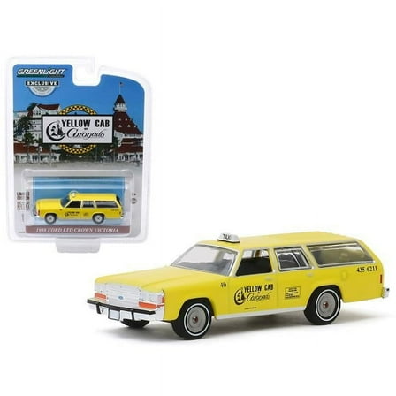 1988 Ford LTD Crown Victoria Wagon Taxicab "Yellow Cab of Coronado" (California) 1/64 Diecast Model Car by Greenlight