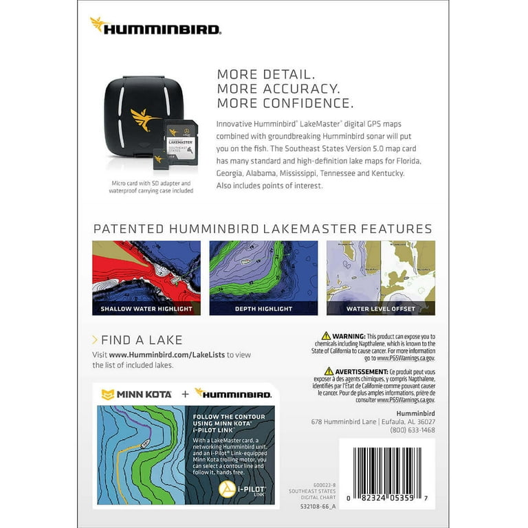 Humminbird 600023-8 Lakemaster Version 5 Chart Card - Southeast Edition 