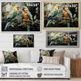 thumbnail image 4 of Designart "Elegant Feathery Whispers" Parrot Floater Framed Canvas Art Print, 4 of 5