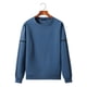 thumbnail image 2 of Top de suéter de cuello redondo de jersey básico sólido casual para hombres con diseño de correas Pompotops oipoqjl17842, 2 of 4