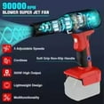 thumbnail image 4 of Para Mil*wau*kee Batería de 18V, Soplador Seco a Chorro de 90000RPM, Ventilador Eléctrico Inalámbrico de Mano para Eliminación de Polvo para Teclado, Exterior, Limpiador de Auto, 4 of 6