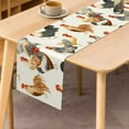 thumbnail image 3 of SUNOLIFE Rustic Farmhouse Rooster Table Runner Farm Chicken Table Runner for Kitchen Dining Decoration 13 x 72 Inch, 3 of 4