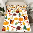 thumbnail image 2 of Manfei Rustic Animals Bed Sheets King, Harvest Turkey King Sheet Sets, Autumn Fall Pumpkin Bedding Sets King Size, Breathable Room Decor, 4 Pieces, 2 of 7