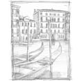 thumbnail image 2 of Harper, Ethan 20x24 Black Ornate Wood Framed with Double Matting Museum Art Print Titled - Sketches of Venice III, 2 of 4