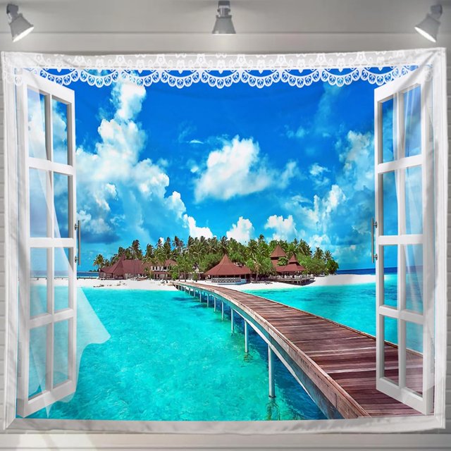 Colgante de Pared de Macramé, Tapiz de Macramé para Colgar en La Pared, Tapiz de Hojas Tejidas A Mano Bohemio, Decoración Tejida Bohemia para Apartamento, Galería, Sala de Estar