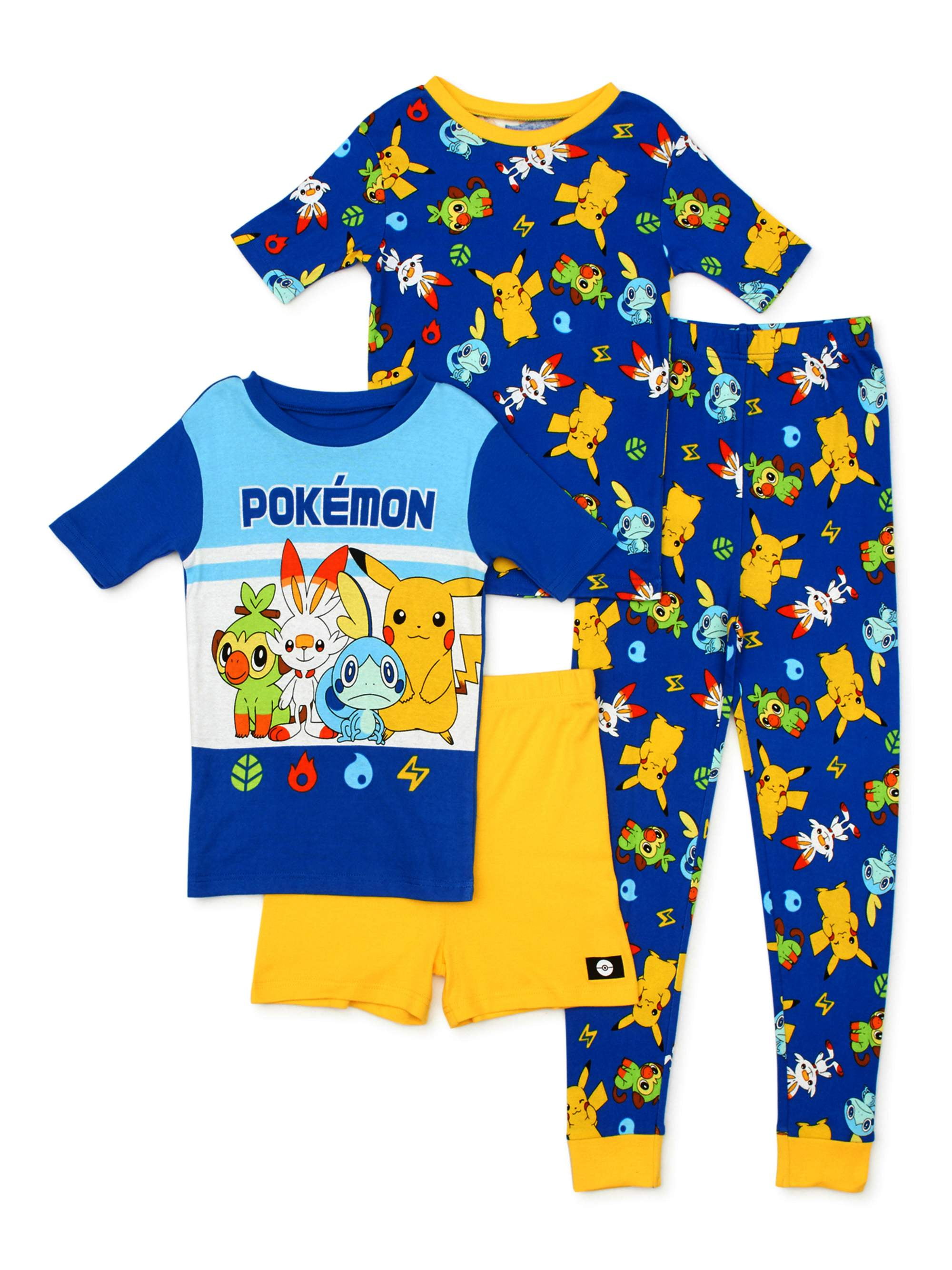 Tweede leerjaar Laag baden Pokémon Boys Pajama Set, 4-Piece, Sizes 4-10 - Walmart.com