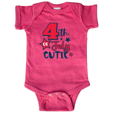 

Inktastic 4th of July Cutie with Stars Gift Baby Boy or Baby Girl Bodysuit