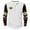 White, variant on ZCFZJW Mens Fashion T-Shirts Casual Patchwork Print Long Sleeve Button up V Neck Graphic Henley Shirts Loose Regular Fit Comfy Workout Pullover Tops Black XXXL