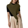 thumbnail image 1 of WEIYLL Womens Fall Tops Solid Color Triangular Shawl Small Layered Green Fall Clothing ,One Size, 1 of 4