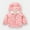 Pink, variant on Baby Girls Winter Coat Solid Color Cartoon Printed Lightweight Coat Windbreaker Outerwear for Baby Boys Hoddie Jacket 6-12 Months