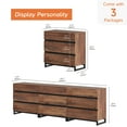 thumbnail image 6 of WAMPAT Dresser for Bedroom, Closet Organizers and Storage with 9 Drawers, Chest of Drawers with Metal Base, Modern Wood Dresser for Living Room, Hallway, Entryway, Brown, 6 of 6