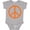 AC-Heather Grey, variant on Funky Orange Peace Sign Boys or Girls Baby Bodysuit