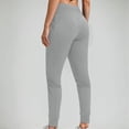 thumbnail image 6 of YDFCWXW Womens Fleece Lined Athletic Joggers High Waisted Winter Warm Thermal Sweatpants Workout Lounge Yoga Pants with Pockets Light Gray, L, 6 of 9