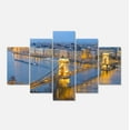 thumbnail image 2 of Bâtiment Chain et Parlement en Budapest - Grande Impression sur Toile de Paysage Urbain, 2 of 3
