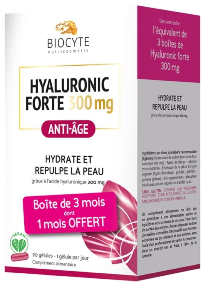 Biocyte Hyaluronic Forte 300mg Anti-Ageing 90 Capsules