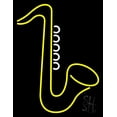 thumbnail image 1 of Yellow Saxophone 1 LED Neon Sign 31" Tall x 24" Wide - inches Black Square Cut Acrylic Backing, with Dimmer - Premium built indoor Sign for Studio, Club, Home décor, Event, Workshop, Storefront., 1 of 7