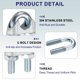 thumbnail image 3 of 12 Pcs Abrazaderas de Clip de Cable de Acero M12, Abrazaderas de Cable U-Bolt de 3/8", 3 of 6