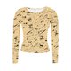 thumbnail image 5 of Xuyuer Long Sleeve Tops for Women Round Neck Floral Blouse Layering Fitted Going Out Top, 5 of 6