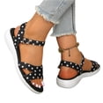 thumbnail image 5 of Willtoo Women'S Polka Dot Sandals, Low Heel Open Toe Breathable, Summer Casual Beach Shoes, 5 of 5