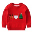 thumbnail image 1 of QUDDERR Chandails pour Enfants Garçons Filles 1-6 Ans Bébé Tricot de Noël Pull Automne Hiver Col Rond pour Tout-Petit, 1 of 8