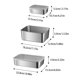 thumbnail image 3 of Recipientes para alimentos de acero inoxidable en 3 tamaños, caja cuadrada para frutas de camping, estuche de almacenamiento para nevera (tapa transparente, 650 ml + 1100 ml + 1700 ml), 3 of 7