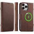 thumbnail image 4 of ELEHOLD Case for iPhone 16 Pro Max, Magnetic Leather Wallet Case with Card Holder Kickstand Flip Folio Cover Case,Brown, 4 of 5