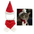 thumbnail image 2 of Conjunto de disfraz de Navidad para mascotas, suave, cálido, gatos, perros, sombrero ajustable con bufanda para fiesta de Navidad, cosplay, sombrero y bufanda de Navidad M, 2 of 10