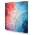 thumbnail image 2 of Designart "Tachisme Tree of Fire and Ice II" Abstract Canvas Wall Art - Modern Red Tachisme Bedroom Canvas Wall Art, 2 of 6
