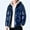 Blue, variant on ohmzyzo Men Winter Warm Jackets Street Stand Collar Thicken Slim Coats Casual Windproof Jackets Winter Thermal Zipper Coat with Pockets Blue L