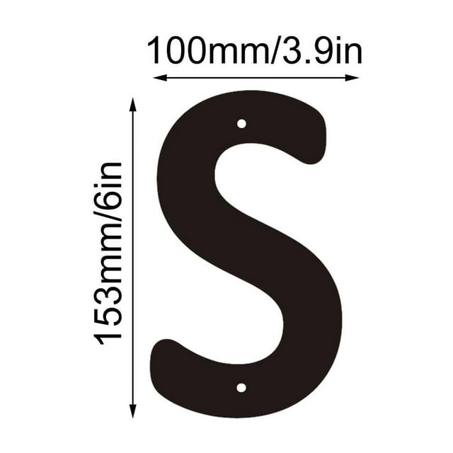 House Number Sign Iron Three-Dimensional Letter With Screws For Home Garden Shop Decoration