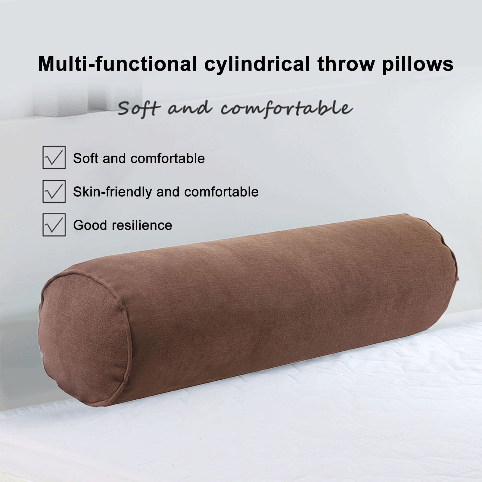 Dream Lifestyle Round Neck Pillow Tv Watching Bed Pillow Cervical Pillow for Neck Pain Relief Memory Foam Round Neck Sleeping Pillow with Arm Lumbar Shoulder Support