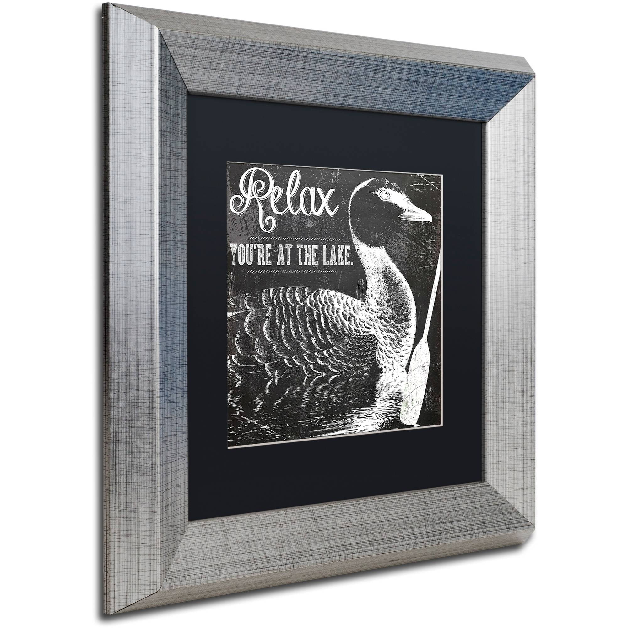 Trademark Fine Art "Lake House IV" Canvas Art by Color Bakery Black Matte, Silver Frame