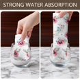 thumbnail image 4 of 2 Pcs Pioneer Flower Floral Print Pattern Kitchen Towels, Funny Microfiber Dish Towel Set, 18" X 26" Tea Towels, 4 of 6
