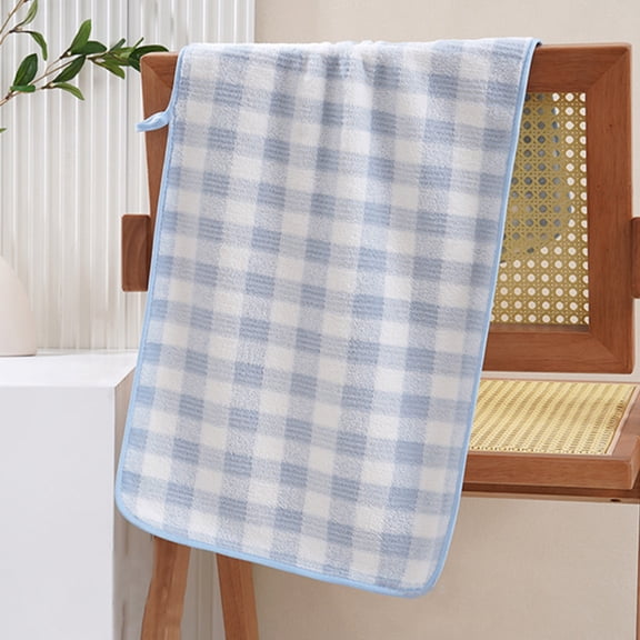 Checkered Bath Towels - 1 Pack , Made of 100% Ring Spun Cotton, Super Soft and Absorbent Shower Towels, 29.53x13.78in