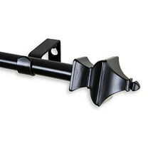 Central Design 5714-282 0.625 in. Dia. Gavin Curtain Rod, Black - 28-48 in.