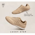 thumbnail image 5 of LUCKY STEP Retro Fashion Sneakers Thin Sole Lightweight Casual Shoes,Light Brown,Womens, 5 of 10