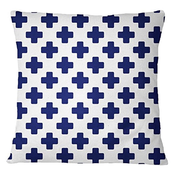 S4Sassy Home Decorative Pillow Case Geometric Print Blue Throw Sofa Cushion Cover-12 x 12 Inches