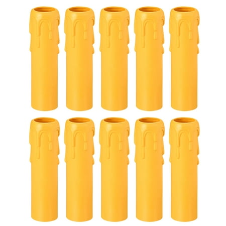 

Uxcell Candle Socket Cover Candelabra Base for E14 Chandelier 25x100mm Yellow 10 Pack