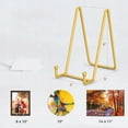 thumbnail image 4 of Techson 8PCS Plate Stands, Metal Easel Display Holder, Tabletop Frame Picture Stand for Decorative Dish, Photo, Book, Plaque, Artistic Work (Gold, 6 Inch), 4 of 8