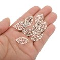 thumbnail image 4 of Uxcell 23mm Leaf Pendants, 50 Pack Metal Tree Leaf Beads Bulk Leaves Charm Mesh for Jewelry Making Style 1, Nickel, 4 of 6