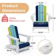 thumbnail image 4 of FUNDAZE HDPE Adirondack Outdoor Chair, Foldable & Weather-Resistant Patio Chair for Garden Lawn Deck,Blue-to-Green Gradient, 4 of 7