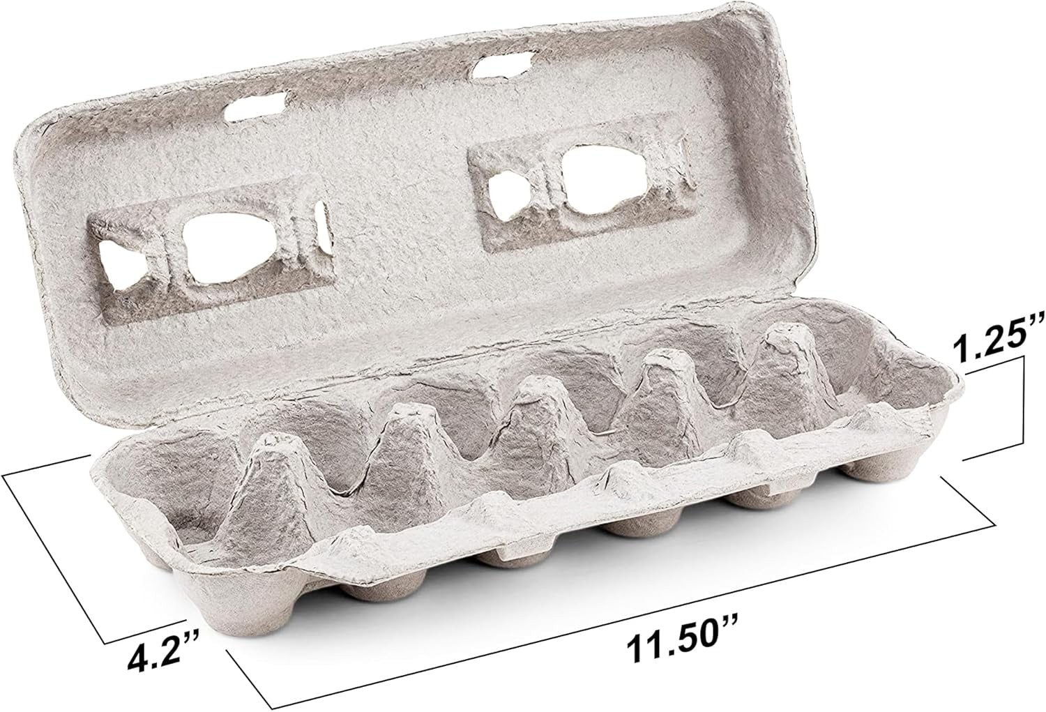 MT Products Blank Natural Pulp Egg Cartons |Hold 12 Large Eggs - Pack of 25