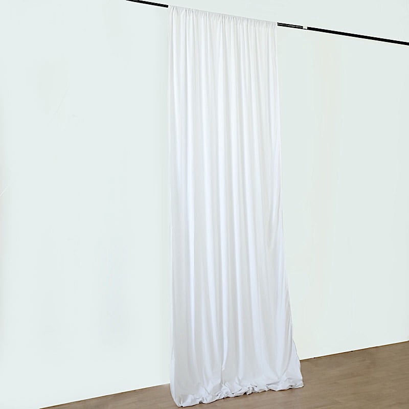 2 Panels 5 Feet Wide Polyester Seamless Backdrop Drape Curtain Panel - (Silver, main image 0