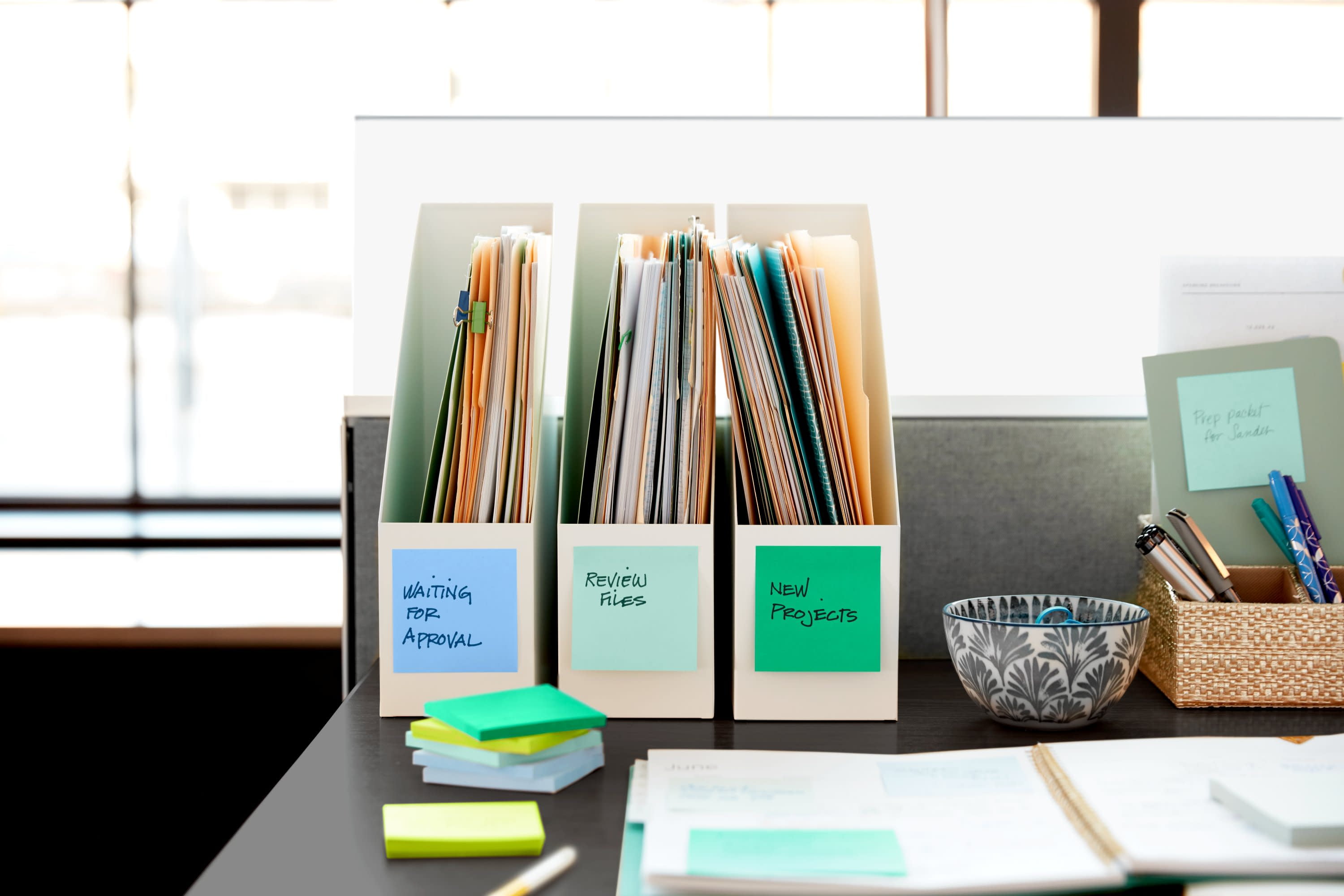 Post-it® Recycled Super Sticky Notes, 3 in. x 3 in., Oasis Collection, 24 Pads/Pack